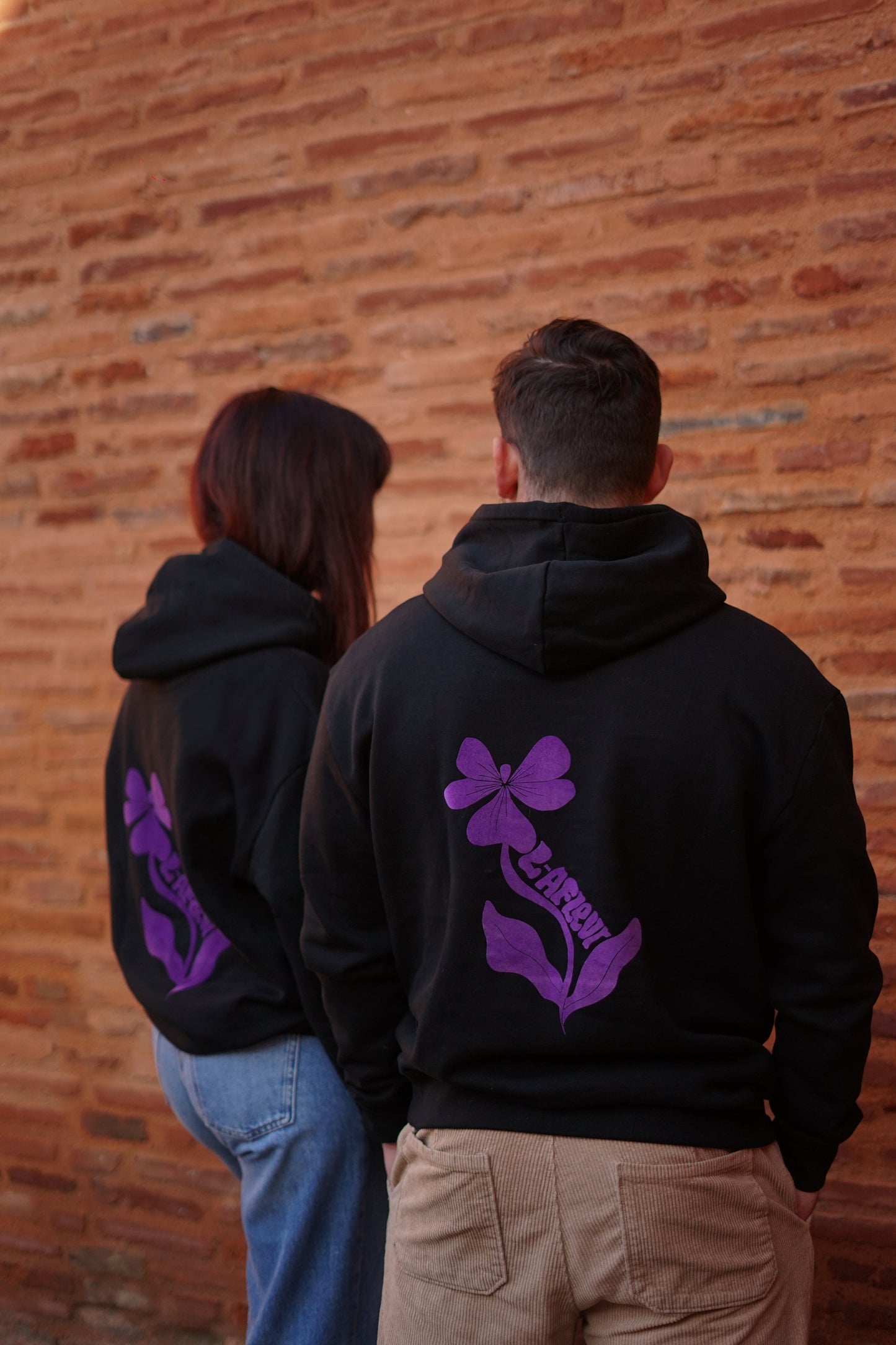 Sweat noir - L-AFLEUR