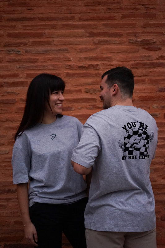T-shirt gris - You're my hot pepper